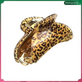 [xmaqcdvp] Women Leopard Large Hair Claw Grip Clips Pin Hair Clamps Clasp Makeup Tools