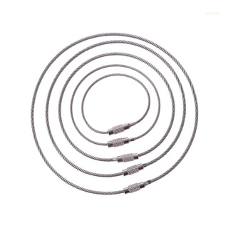Qq* llavero de alambre de acero inoxidable/llavero de Cable/llavero para exteriores/cinta de equipaje/cuerda de bucle