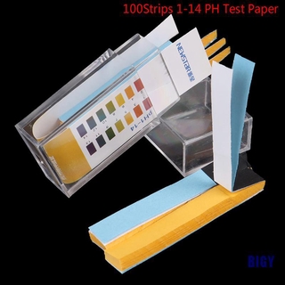 (BIGY)100 strips 1-14 PH Alkaline Acid Indicator Test Paper Water Urine Saliva Soil