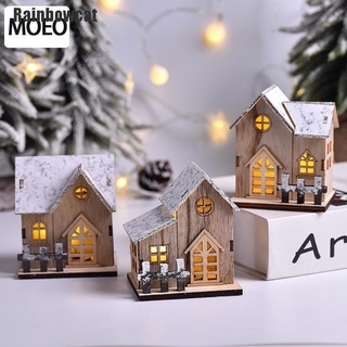 rainbowcat~ navidad led luz de madera casa luminosa navidad decoraciones niños regalo