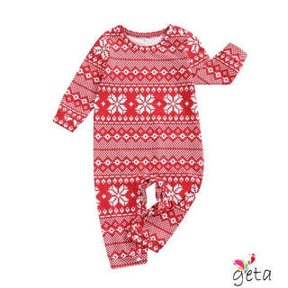 Ljw-pijamas de coincidencia de la familia de navidad, impreso de manga larga Tops con pantalones traje/traje de salto para adultos, niño, bebé, rojo (6)
