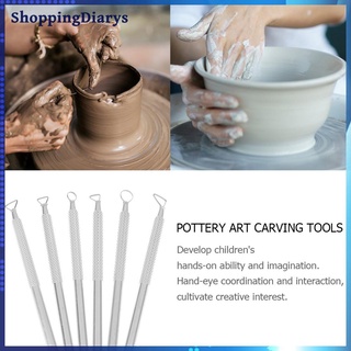 (shoppingDiarys) 6x herramientas de escultura de arcilla raspador para bricolaje tallado cerámica cerámica modelado artesanía