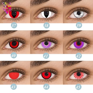 Calk 1 par de lentillas son adecuadas para el look de maquillaje Carnival Halloween (1)