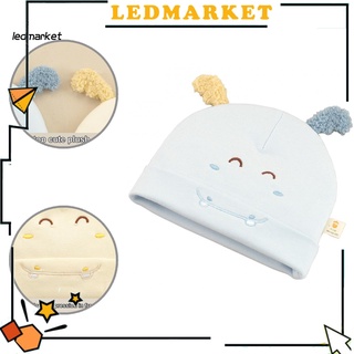 <ledmarket> gorra de bebé suave 0-2 meses protección de la cabeza recién nacido gorra bordado sonrisa expresión para invierno