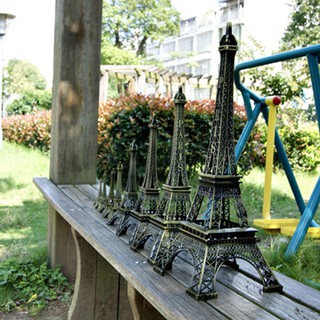 Figuras de torre Eiffel en tono bronce Retro, modelo de hogar, dormitorio, escritorio, decoración de coche (5)
