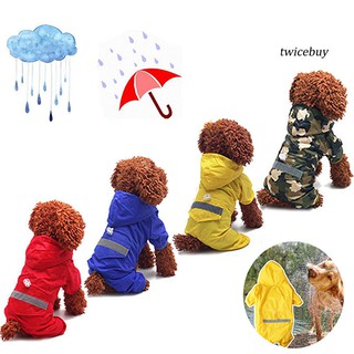 Tb+funda De lluvia con capucha reflectante impermeable Para Cachorros/mascotas/Cachorros
