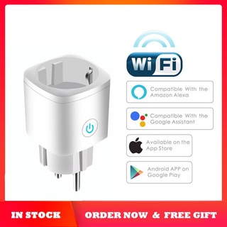 WiFi Smart Plug Outlet Tuya Control Remoto Monitor De Alimentación Electrodomésticos Funciona Con Alexa Google Home No Requiere Concentrador
