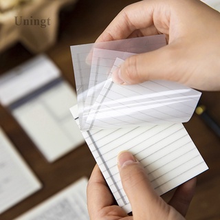 Uningt 60 hoja 10*7 cm creativo diario calendario Memo libro lista de tareas transparente impermeable Memo Planner oficina suministros escolares papelería (1)