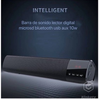 Barra De Sonido Lector Digital Microsd Bluetooth Usb Aux 10w
