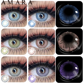 amara 1 par de lentes de contacto coloridos serie gema decoración de ojos lente comestics maquillaje