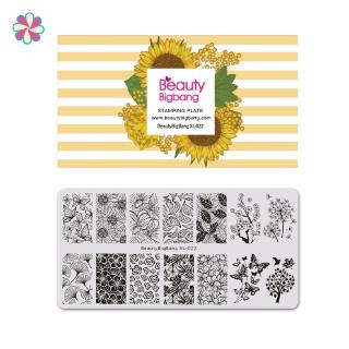 BeautyBigBang 6*12cm rectángulo de uñas estampado placas otoño tema uñas arte sello plantilla YD