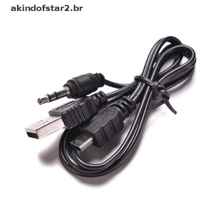 cable de conexión usb 3.5mm a mini usb para bocinas mp3/4