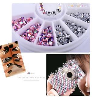 Mixed-herramientas de uñas redondas planas de uñas/relleno de uñas/relleno de cristal/arte de uñas de decoración de uñas manicura (4)