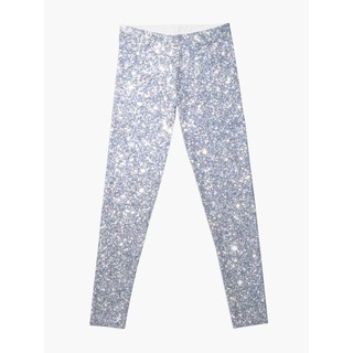 Mujer moda Yoga pantalones plata metálico brillante Glitter Leggings