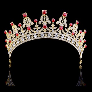 [treewaterever] diadema de novia de perlas calientes hecha a mano de tiara para novia, cristal, boda, reina, corona mx