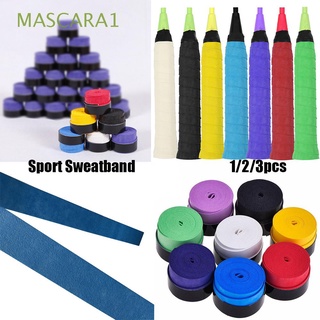 MASCARA1 1/2/3pcs High quality Sweat Absorbed Wrap Sports Safety accessories Racquet Vibration Sweatband Dry Tennis Racket Badminton Grips Fishing Rod Tapes Outdoor sport Equipment Hot Sale Overgrip Wraps/Multicolor (1)