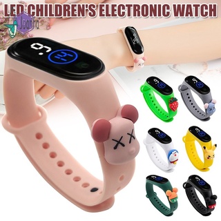 [JA] Reloj de pulsera Digital LED deportivo impermeable para niños niñas hombres mujeres reloj de pulsera de silicona