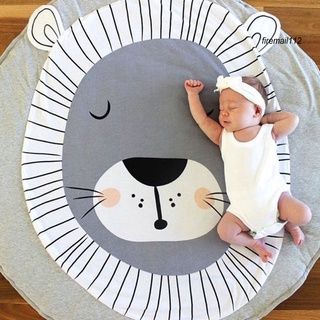 FI* 90cm algodón Panda ciervo redondo bebé bebé juego de rastreo alfombra alfombra decoración de la habitación (9)