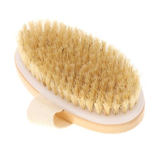 Prettyhomes cepillo de SPA de cerdas naturales suaves de madera para baño, ducha, masajeador corporal (2)
