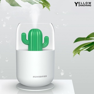 Humidificador de forma de Cactus de bajo ruido hogar creativo diseño de Cactus ultrasónico purificador de aire para dormitorio