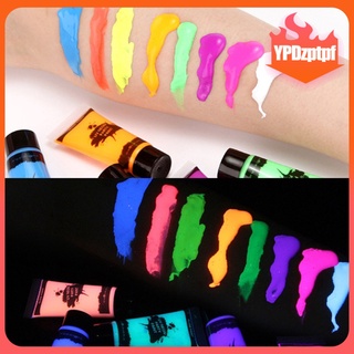 [hot sale] Black Light Paint UV Neon Face & Body Paint Glow Paints (8Bottles 0.34 oz. Each) - Blacklight Reactive Fluorescent Paint (7)
