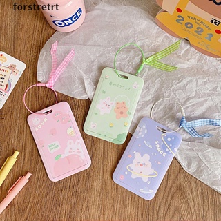 【rst】 Business Card Holder Cartoon Cute Retractable Credit Card Holders Bank ID Holder .