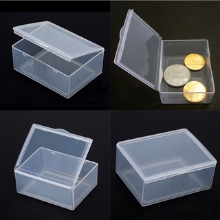 [Arichblue] 5 piezas caja de almacenamiento de plástico transparente rectangular transparente multiusos caja de exhibición