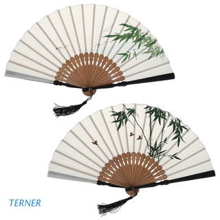 tern verano vintage bambú plegable de mano ventilador chino danza boda fiesta decoración bolsillo regalos