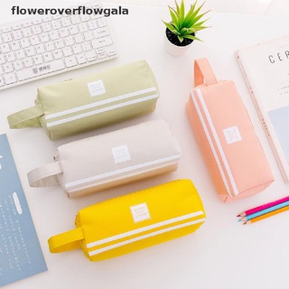 floweroverflowgala creativo colorido de gran capacidad de tela estuche de lápices bolsa de escuela oficina papelería ffl