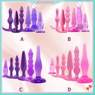 6Pcs Women Men Silicone Anal Beads Butt Plug Adult Sex Toy Prostate Massager