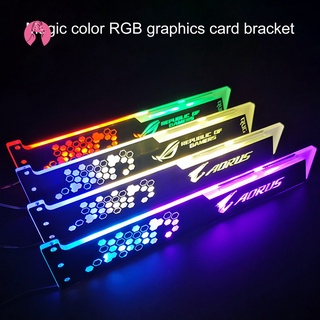 [dk] soporte de tarjeta de gráficos luminoso fuerte estructura rgb 12 colores led gpu soporte para ordenador