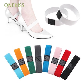onekiss 1 par de zapatos de moda banda de color sólido zapato de encaje correas de zapatos de las mujeres anti-derrodilla de sujeción elástica alta suelta tacones altos/multicolor