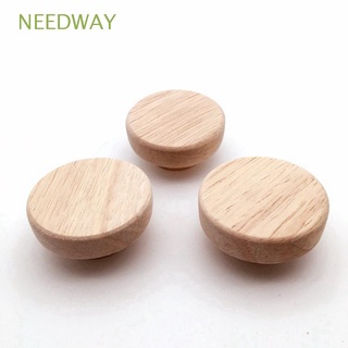 Needway - tiradores de madera para cajones redondos, pomos de puerta, 4/8/12 unidades, caja de zapatos de madera, accesorio para el hogar, con tornillos, muebles, Hardware (1)