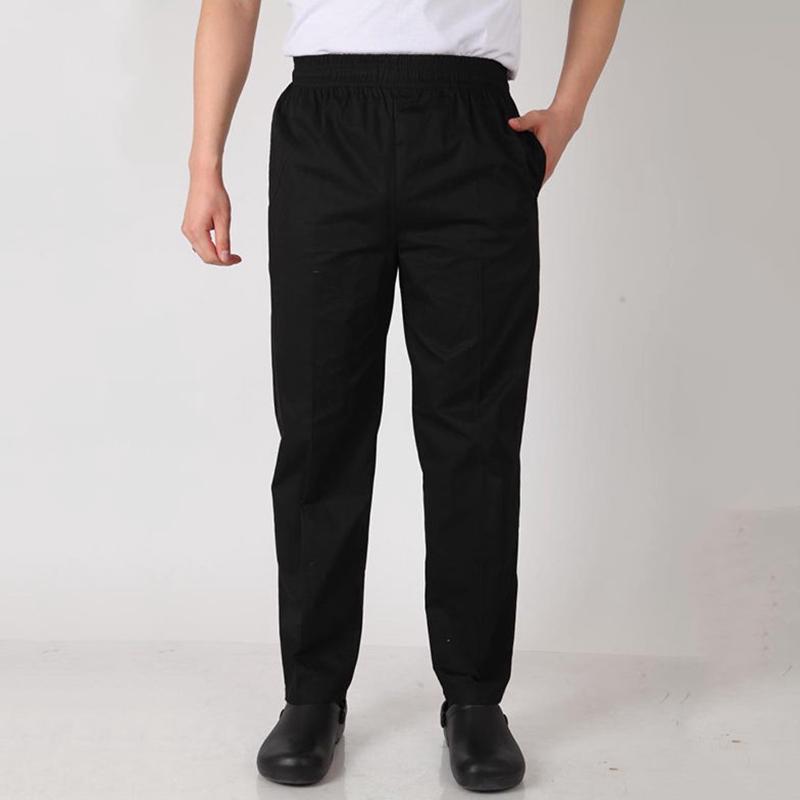 2018 Chef uniforme restaurante pantalones de cocina personal pantalones fondos hombres ropa de trabajo