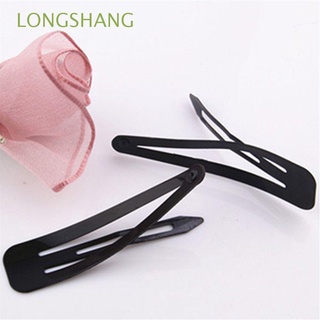 LONGSHANG Fashion Hair Clip Children Barrettes BB Clips Hair Tool Water Drop Clips Hairgrips Solid Hairpins Black Color Utility Models Metal Clips/Multicolor