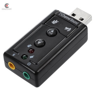 Adaptador de Audio externo USB de tarjeta de sonido externa de 7.1 canales