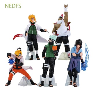 NEDFS dibujos animados Naruto figura 32 generación Naruto figura juguetes figuras de acción Kakashi Sasuke Uzumaki adornos PVC 5pcs/set Anime modelo