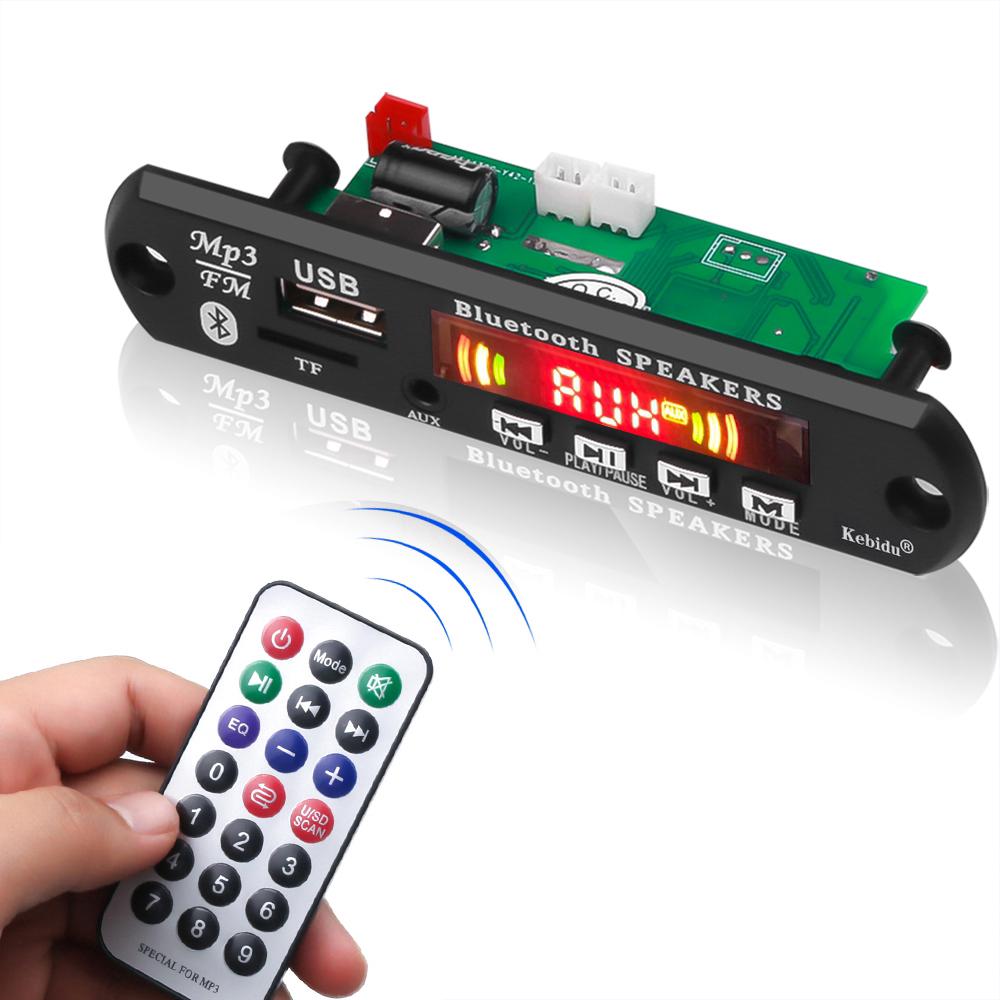 Bluetooth MP3 placa decodificadora 5V 12V coche módulo de Radio FM TF USB adaptador de Audio manos libres