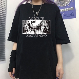 Japanese Gothic Girl T-shirt Anime Loli printing Streetwear Harajuku Unisex Top (1)