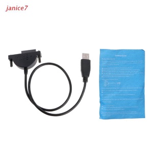 janice7 usb externo a sata 13pin (7+6) portátil dvd cd rom cable adaptador de unidad óptica