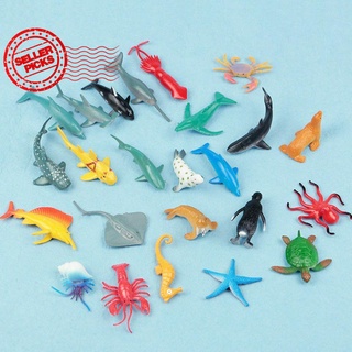 Animales de plástico del océano de mar figura criaturas marinas juguetes delfín modelo tortuga Z8Y9