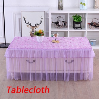 Mesa de té moderna Rectangular mantel de encaje bordado mesa de café cubierta