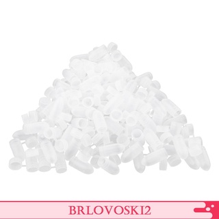 [brlovoskimx] 100 Pieces Portable Flip Lid Transparent Capsule Storage Containers Pill Box
