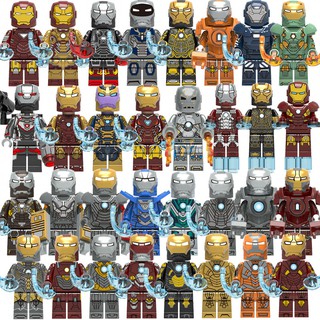 1 x Ironman Minifigure Iron Man Tony Stark War Machine Lego Avengers Super Hero Building Blocks MK50