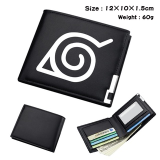 Men's and Women's Fashion Naruto Pattern Casual Black Short Wallet Children's Coin Purse Gift