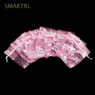 SMARTRL 10/50 bolsas de Organza con cordón blanco y colorido, 7 x 9 cm, bolsa de embalaje para joyas, 7 colores, bolsa de joyería, soporte de alta calidad, caja de regalo de boda, Multicolor (1)