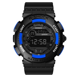 Electronic Digital Male Wrist Watch with LED Display Waterproof Sports Watches