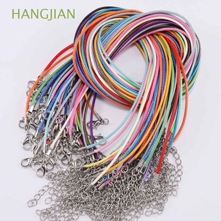 HANGJIAN 10Pcs/Pack Jewelry Making Charm Necklace Pendant Jewelry 1.5mm Findings Braided Rope DIY Lobster Clasp Adjustable Chain/Multicolor