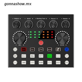 gonnashow.mx interfaz de audio grabación de tarjeta de sonido externa para la mezcla de red de transmisión en vivo