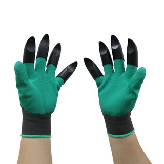 1 par de guantes de goma con garra de 8 dedos, jardinería, cavar, plantar, impermeable, guante de trabajo (3)